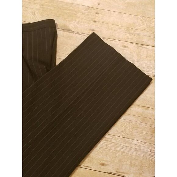 Charter Club Ladies Pants Sz14 Katherine Fit Full Length Lined Black Pin Stripe - Picture 3 of 12